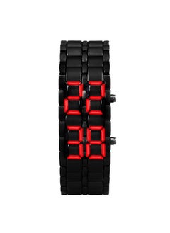 LED Lava Style Binary Watch for Couples Black Red Light