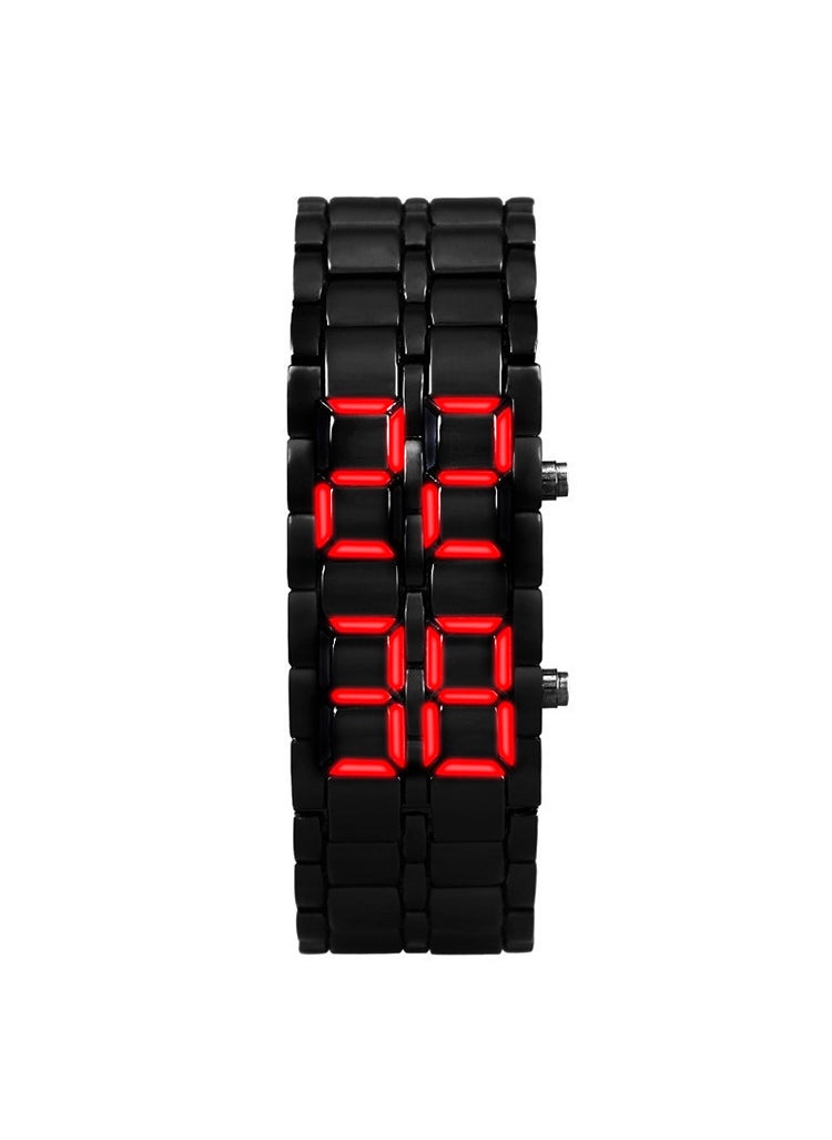Generic - LED Lava Style Binary Watch for Couples Black Red Light - Image 1