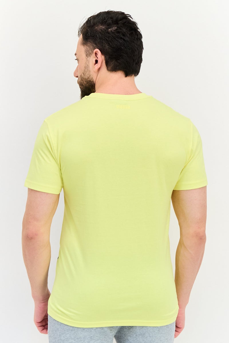 PUMA Men Sportswear Fit Short Sleeve Outdoor T-shirt, Yellow - Image 3