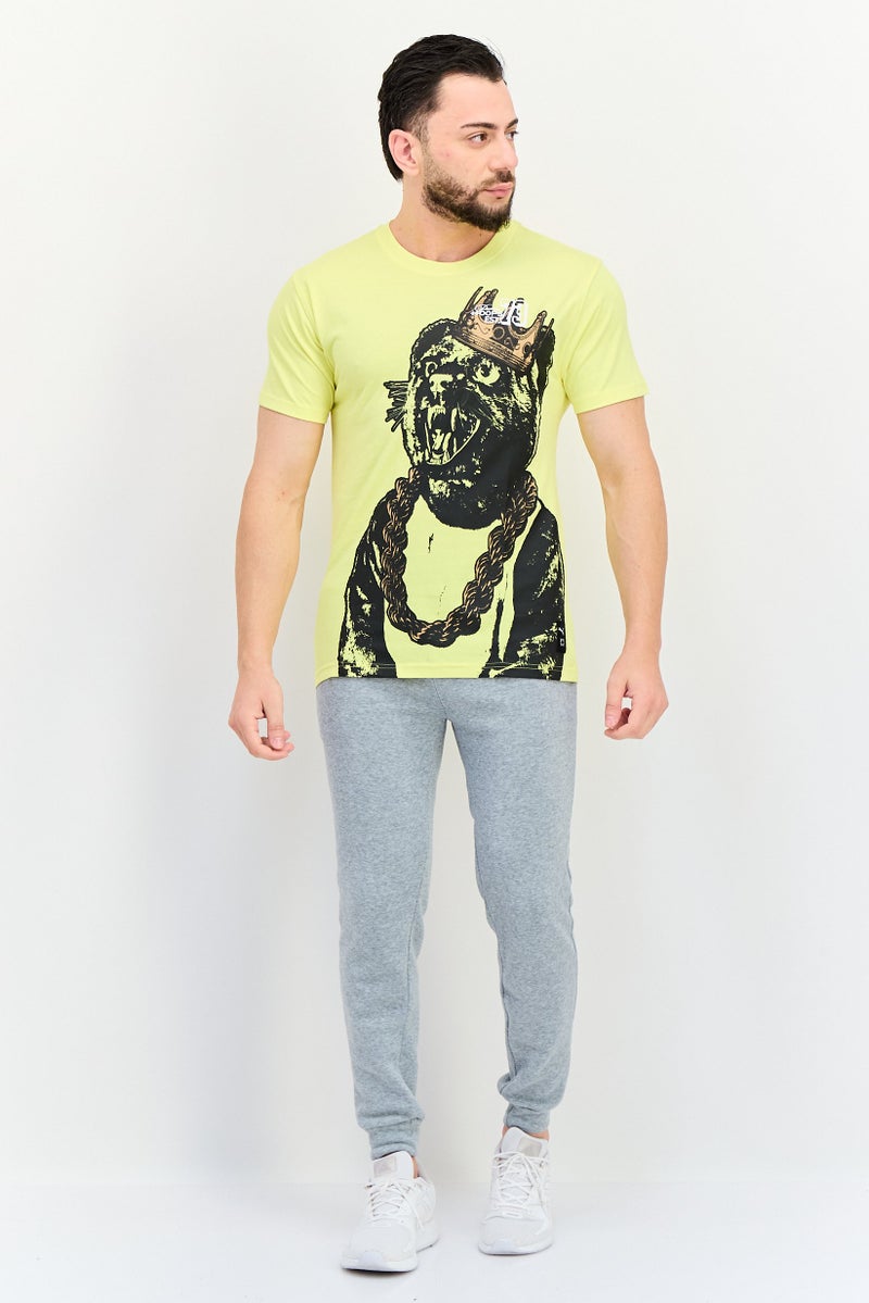 PUMA Men Sportswear Fit Short Sleeve Outdoor T-shirt, Yellow - Image 4