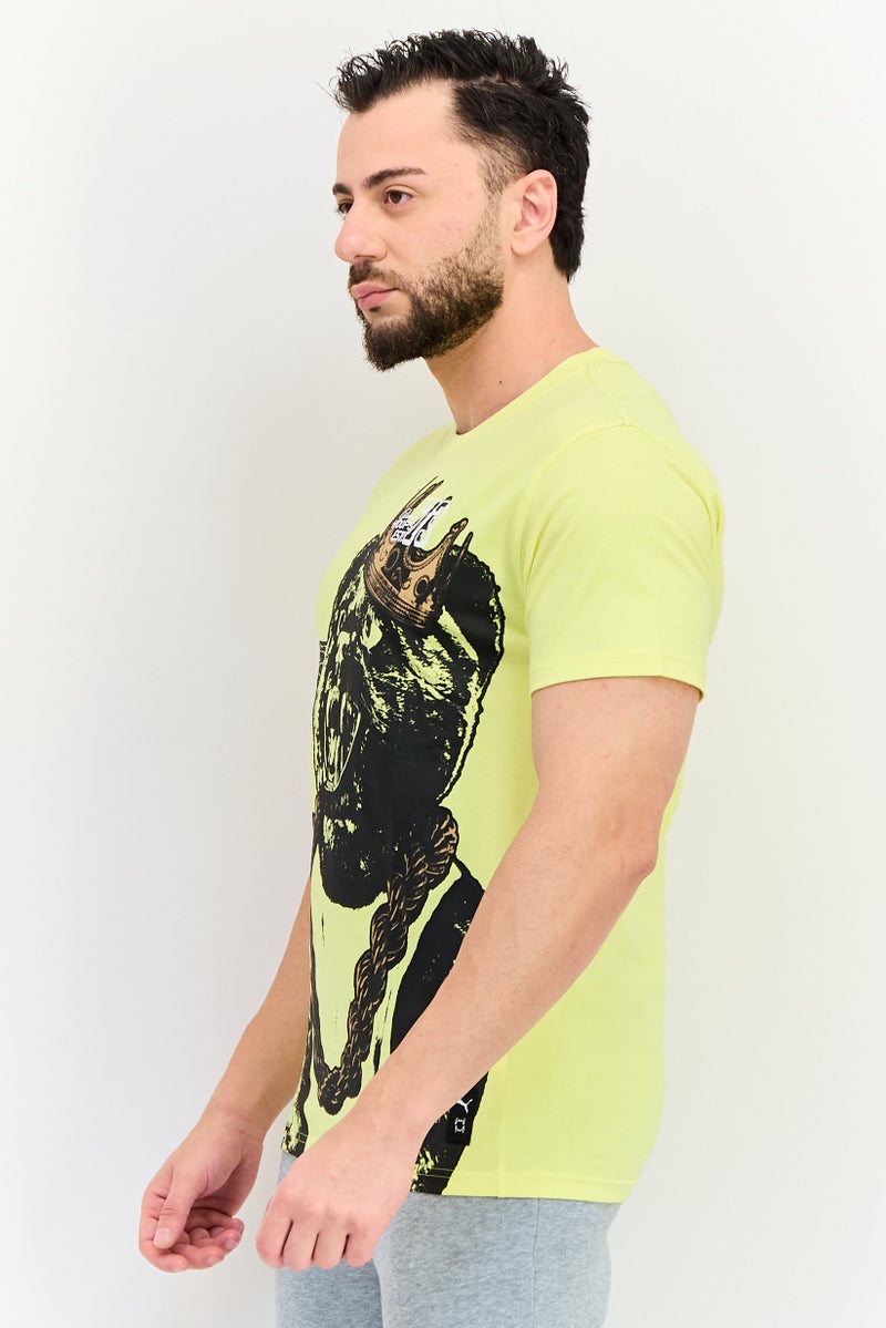 PUMA Men Sportswear Fit Short Sleeve Outdoor T-shirt, Yellow - Image 4