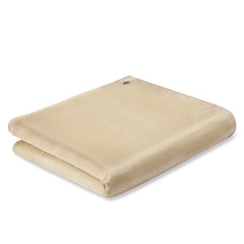 kanhiro Fiberglass Welding Blanket 4x6 ft - KANHIRO Heavy Duty Heat Resistant Fabric, 1022 °F Fire Resistant Blankets, High Temp Insulation Blanket for Industrial, Smoker, Camping, Grill - Image 1