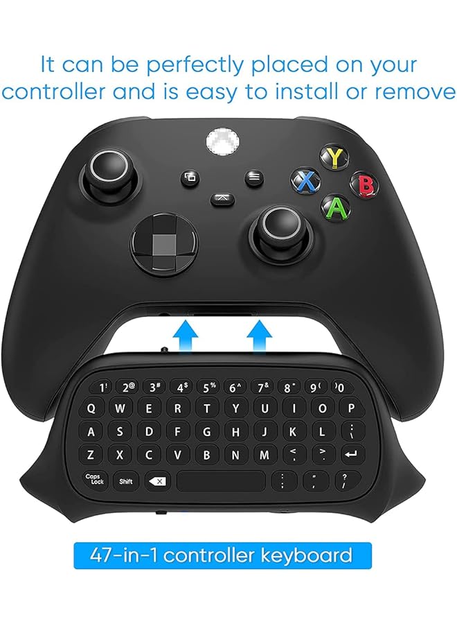 KASTWAVE Wireless Keyboard For Xbox Series X/S Controller For Xbox One/S/Controller Gamepad 2.4Ghz Mini Qwerty Controller Keyboard Gaming Chatpad With Audio/Headset Jack For Xbox Series - Image 3