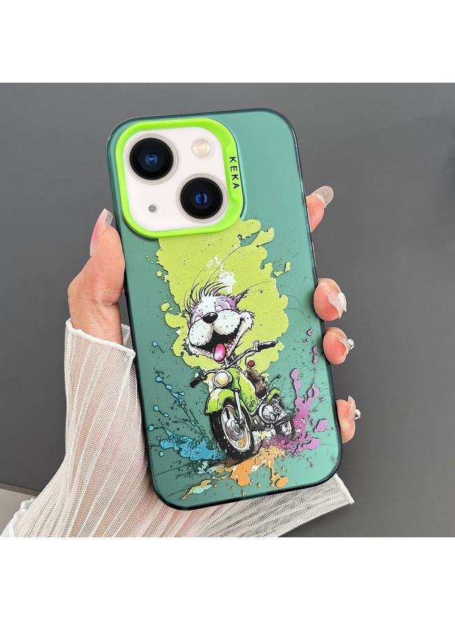 Zaboon Case For iPhone 13 Dual-sided IMD Animal Graffiti TPU + PC Phone Case - Image 1