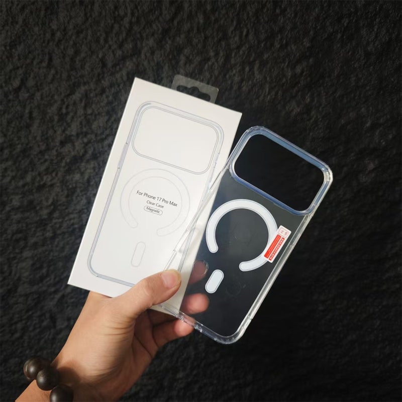 Clear Magnetic Acrylic Phone Case for iPhone 15/16/17 Pro Max, Shockproof - Image 2