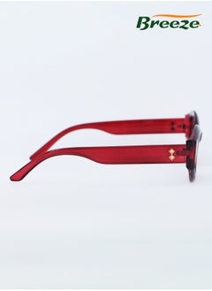 Breeze Womens' Fashion Leisure Sunglasses for  Eye UV Protection Small Wine red frame eyewear  - Image 3