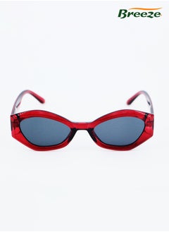 Breeze Womens' Fashion Leisure Sunglasses for  Eye UV Protection Small Wine red frame eyewear  - Image 1