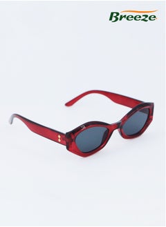 Breeze Womens' Fashion Leisure Sunglasses for  Eye UV Protection Small Wine red frame eyewear  - Image 2