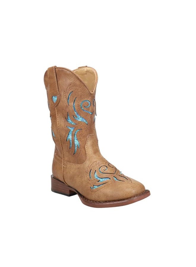 ROPER (Little Kid (4-8 Years), 1 M US Little Kid, Tan) - Kids' Glitter Breeze Western Boot - Image 2
