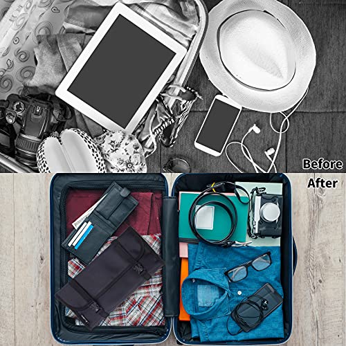 WODISON Foldable Clear Hanging Travel Toiletry Bag Cosmetic Organiser Storage, Black, One Size - Image 4