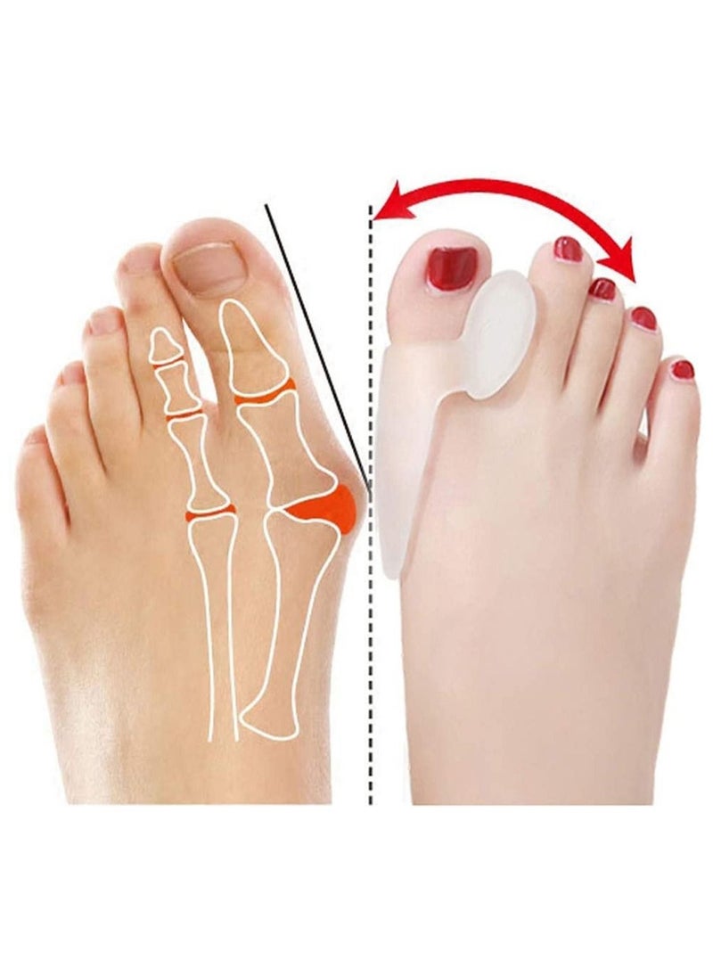Captaintech 2Pcs Toe Separators Protector Bunion Corrector Hallux Valgus Relief Silicone Gel For Men Women Rapid Foot Pain Pads  - Image 4