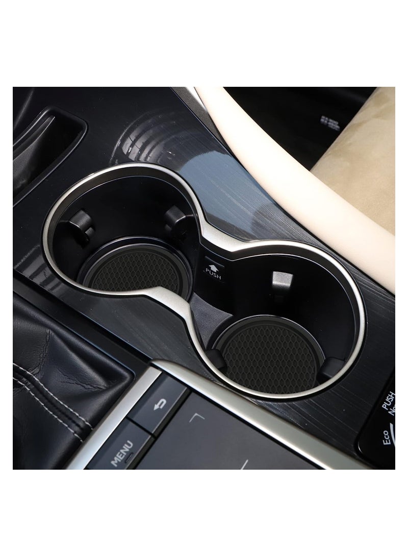 4Pcs Car Cup Coaster, Universal Non-Slip Cup Holders Embedded in Ornaments Coaster, Car Interior Accessories, Black - Image 4
