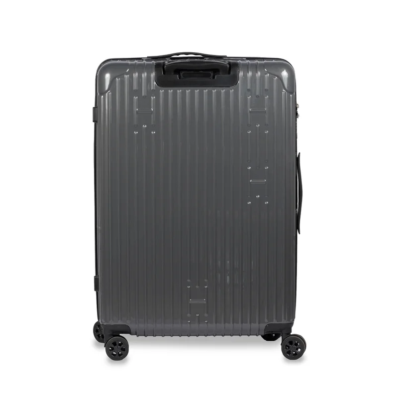 Hotel Collection Hardside Expandable Check-In Luggage - 28 Inch Luggage with Spinner Wheels - Built-In Digital Weight Scale - TSA-Approved Lock - Grey