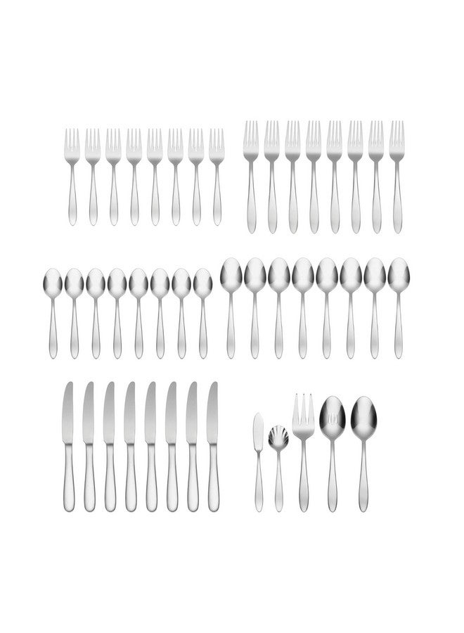 ONEIDA Oneida B336045A Mooncrest 45-Piece Flatware Set, Service for 8,Silver,45 Piece  - Image 2