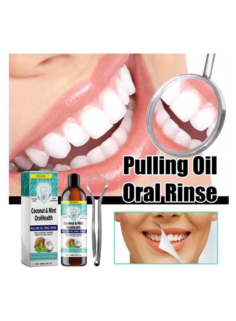 EELHOE A natural, alcohol-free mouthwash with coconut oil and peppermint oil that helps freshen breath, whiten teeth, and promote healthy teeth and gums - Image 3