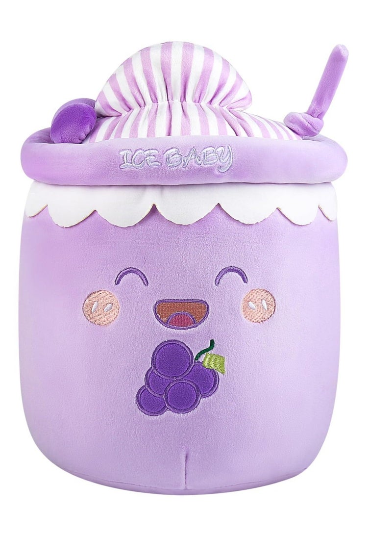 Bubble Tea Plushi BoBa Plushie, Stuffed Animal Pillow, Kawaii Boba Plush Soft Pillow Stuffed Toy, Fluffy Toy Pillow Milk Tea Cushion, Suitable Children's Toy Birthday Gift - Image 1