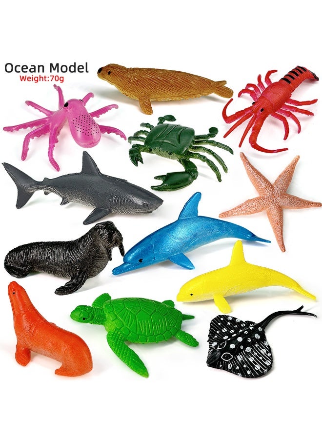 NIBEMINENT Miniature Realistic Ocean Animal Model Set