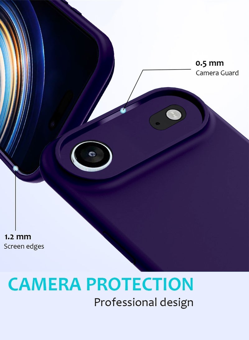 Wtech Apple iPhone Air 5G 2025 Soft Liquid Silicone Case Cover (MCRPSN) - Eggplant Purple - Image 4