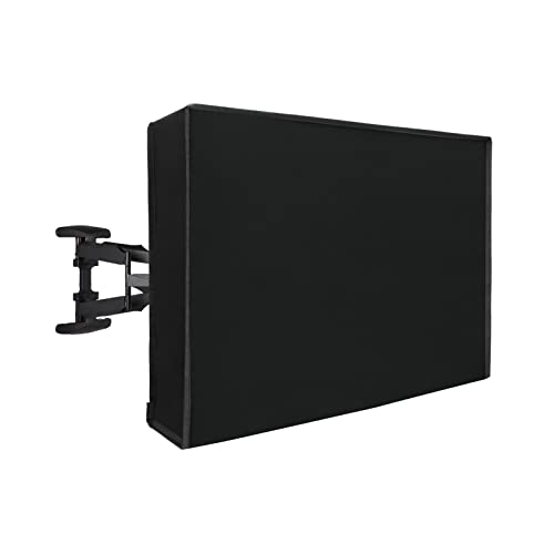 Easy-Going Waterproof Outdoor TV Cover for 40-42 inch TV with Bottom Cover, Thick Fabric, Dustproof and Weatherproof TV Cover with Remote Control Pocket, Black - Image 1