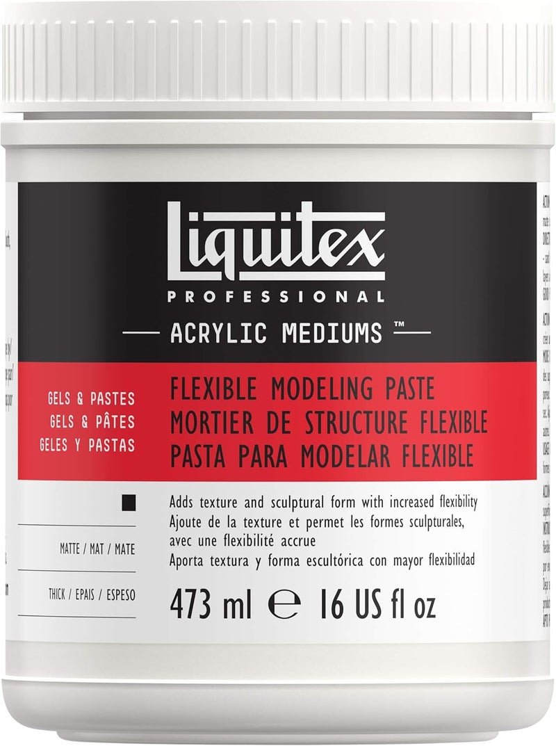 Liquitex Professional Flexible Modeling Paste - 16 oz (473 ml) - Acrylic Medium for Texture and Sculptural Form - Image 1