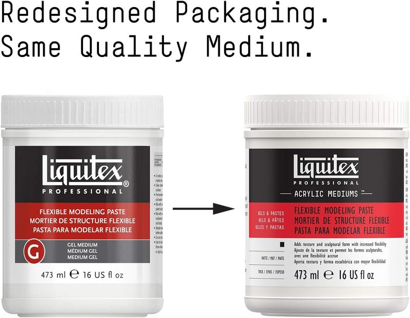 Liquitex Professional Flexible Modeling Paste - 16 oz (473 ml) - Acrylic Medium for Texture and Sculptural Form - Image 2