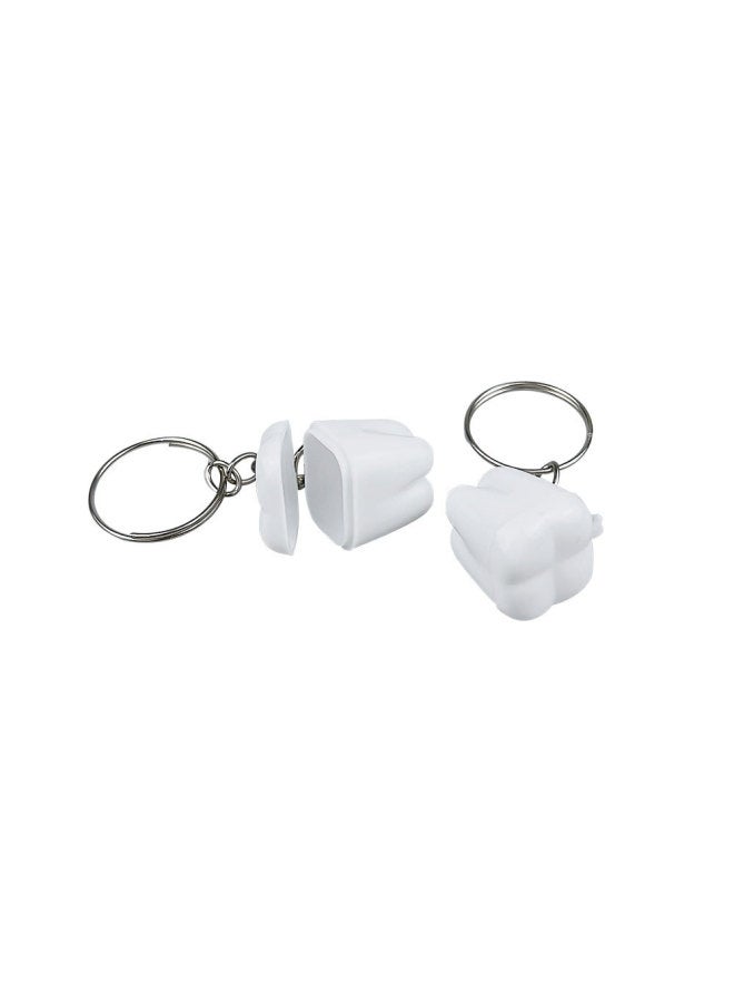 Teeth Deciduous Teeth Box Keychain Commemorative Box For Boys And Girls Teeth Replacement Small Box Children's Collection Storage Box-Color:Mix Color  - Image 2