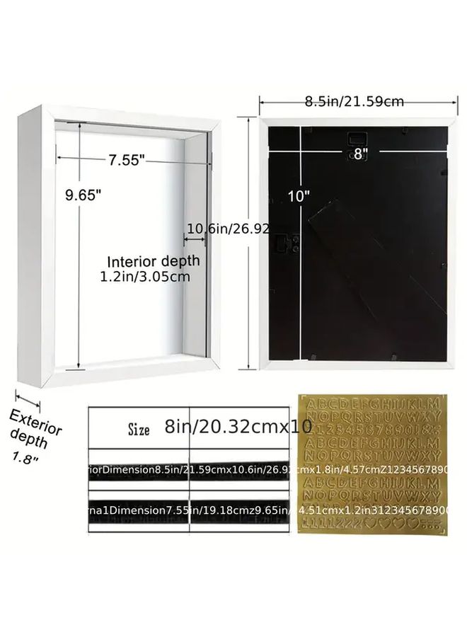 صندوق عرض أبيض لإحياء الذكريات وحفظ تذكارات الزفاف 10×10 - Image 3