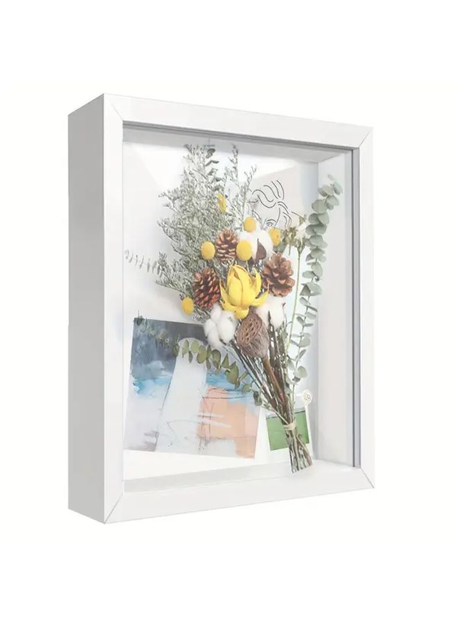 صندوق عرض أبيض لإحياء الذكريات وحفظ تذكارات الزفاف 10×10 - Image 1