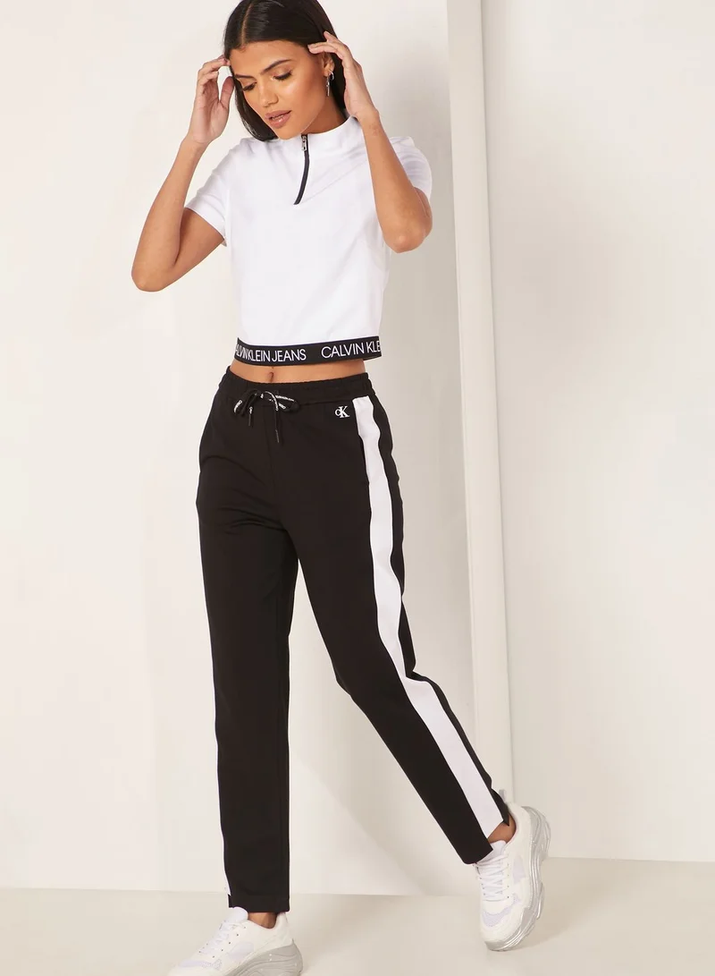 Calvin Klein Jeans Milano Logo Band Zip Detail T-Shirt