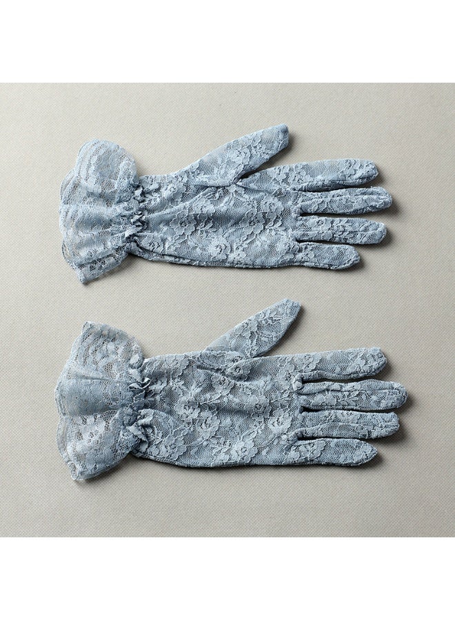 KUYING New Bridal Dress Lace Short Gloves