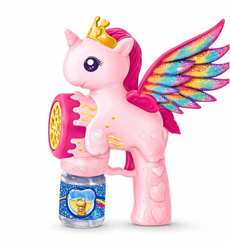 O2. Large Pegasus Bubble Gun for Kids – Includes 90ML Bubble Solution - Image 2