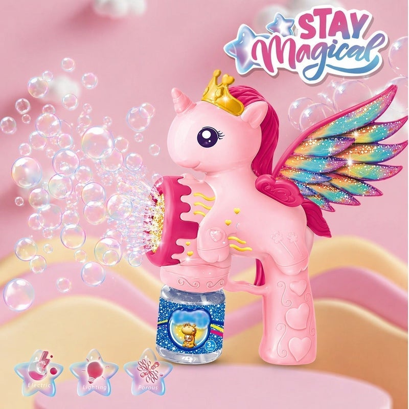 O2. Large Pegasus Bubble Gun for Kids – Includes 90ML Bubble Solution - Image 4
