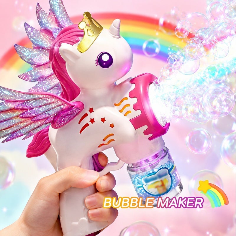 O2. Large Pegasus Bubble Gun for Kids – Includes 90ML Bubble Solution - Image 5