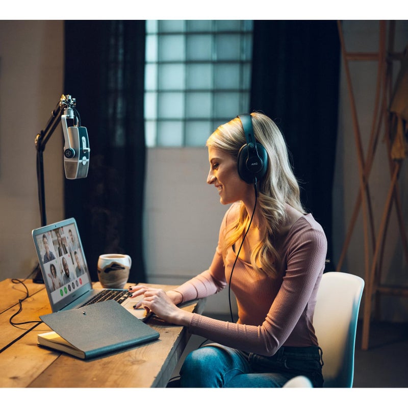 AKG Pro Audio Lyra Ultra-HD USB C Microphone for Recording, Streaming, Gaming, Podcasting, ASMR on PC and Mac, Condenser Mic for Laptop or Computer, Adjustable Stand, Plug and Play – Blue and Silver - Image 2
