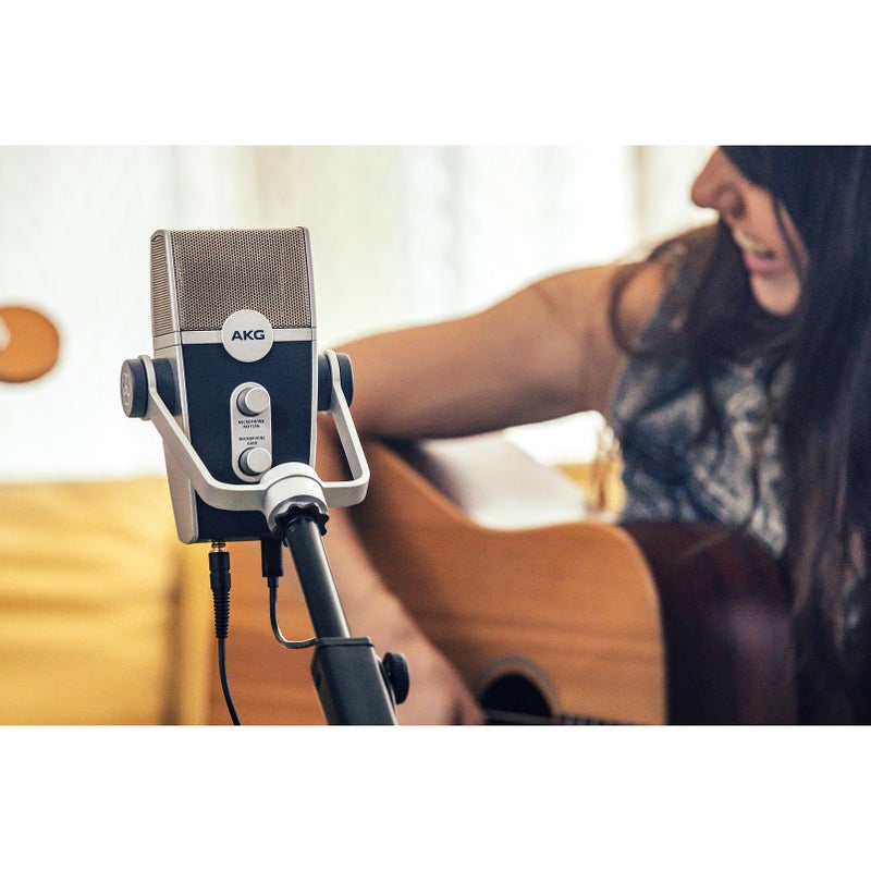 AKG Pro Audio Lyra Ultra-HD USB C Microphone for Recording, Streaming, Gaming, Podcasting, ASMR on PC and Mac, Condenser Mic for Laptop or Computer, Adjustable Stand, Plug and Play – Blue and Silver - Image 3