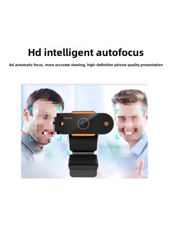 Computer Camera Desktop Home Notebook External Live HD With Microphone Microphone Integrated External-Colour:Orange★Clear 4k [auto Focus + Built-in Microphone]  - Image 3