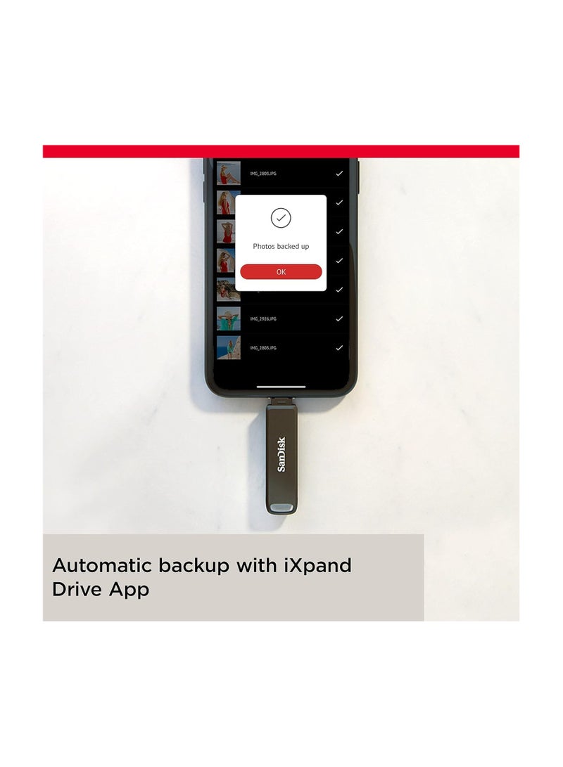 sandisk Ixpand Flash Drive Luxe 256Gb - Usb-C + Lightning - For Iphone, Ipad, Mac, Usb Type-C Devices Including Android - Image 4