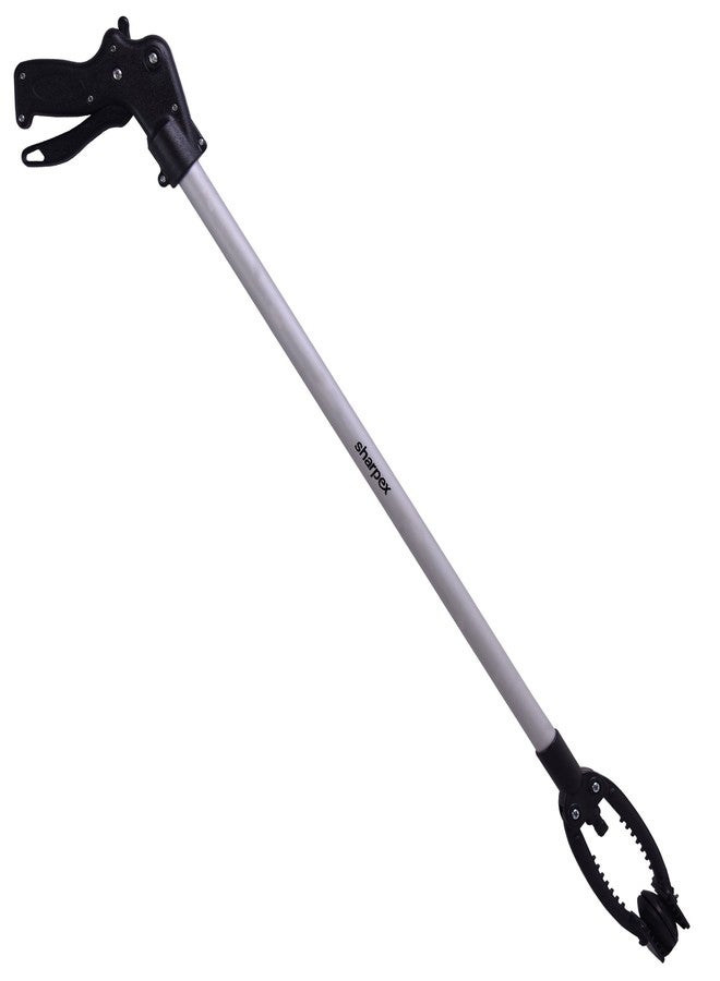 Sharpex 34 Inch Long Range Pickup Tool, Long Handy Arm Assist Tool, Extender Gripper Tool, Flexible Lightweight Mobility Aid Reaching Claw Trash Garbage Picker – Black (Aluminum) - Image 1