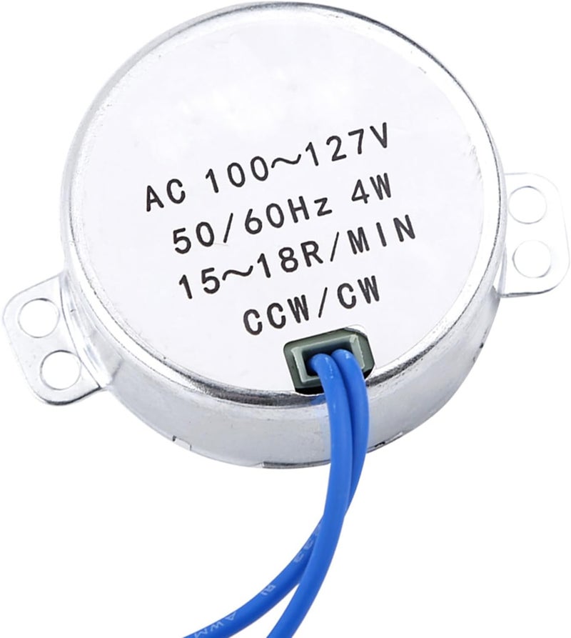 Dioche Permanent Magnet Synchronous Motor AC 100 127V 4W Low Noise High Torque Geared Motor for Electric Fan Heater Display Shelf Lamps Toys 95g (15-18RPM) - Image 5