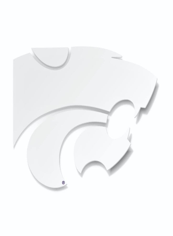 Nudge Printing Kansas State University Wildcats Sticker Heavy Duty Waterproof Decal for Cars Laptops Water Bottles (White K-State Powercat Logo) - Image 1
