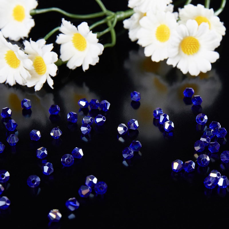 Laopottbeads 1100Pcs 4Mm Bicone Crystal Glass Beads For Jewelry Making  Sparkling Mini Beads For Suncatchers  Diy Bracelets & Craft Projects (Ab Blue) - Image 3