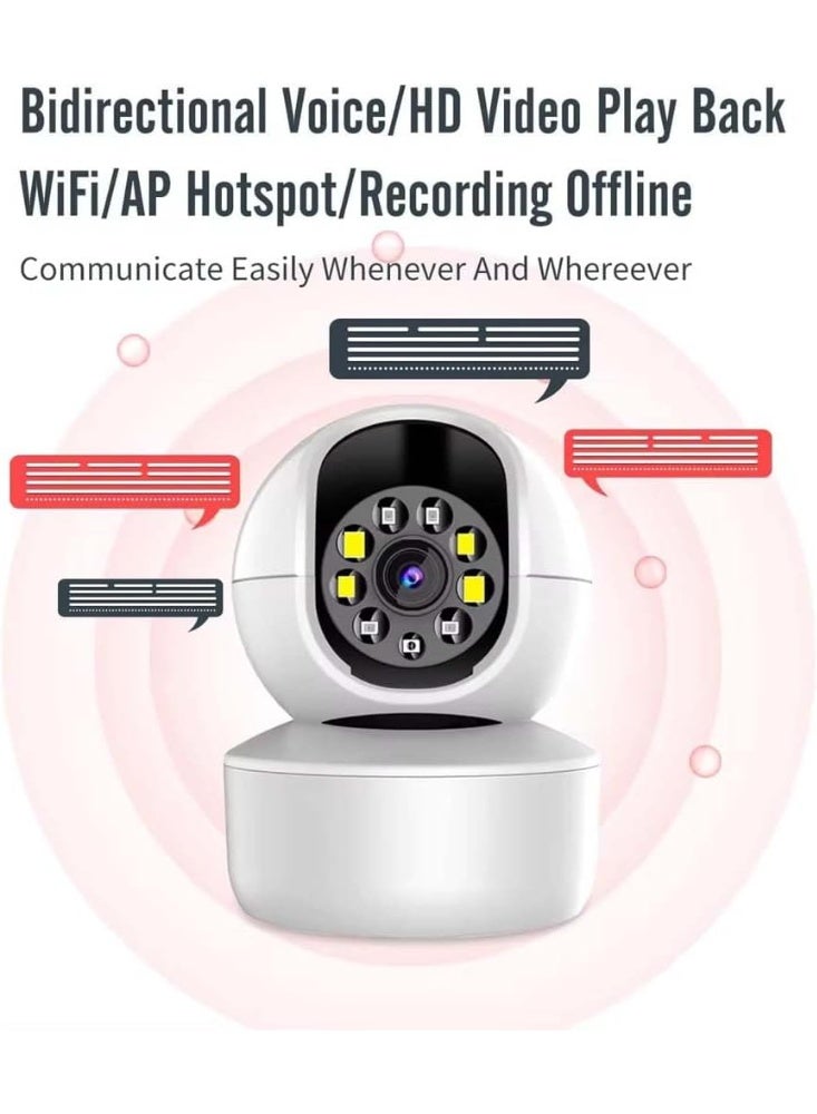 ELTRAZONE 3.0MP Smart Surveillance Camera with 340° Pan View, Color Night Vision, Motion Detection & Two-Way Audio, 128GB Storage Support for Home & Office Security - Image 5