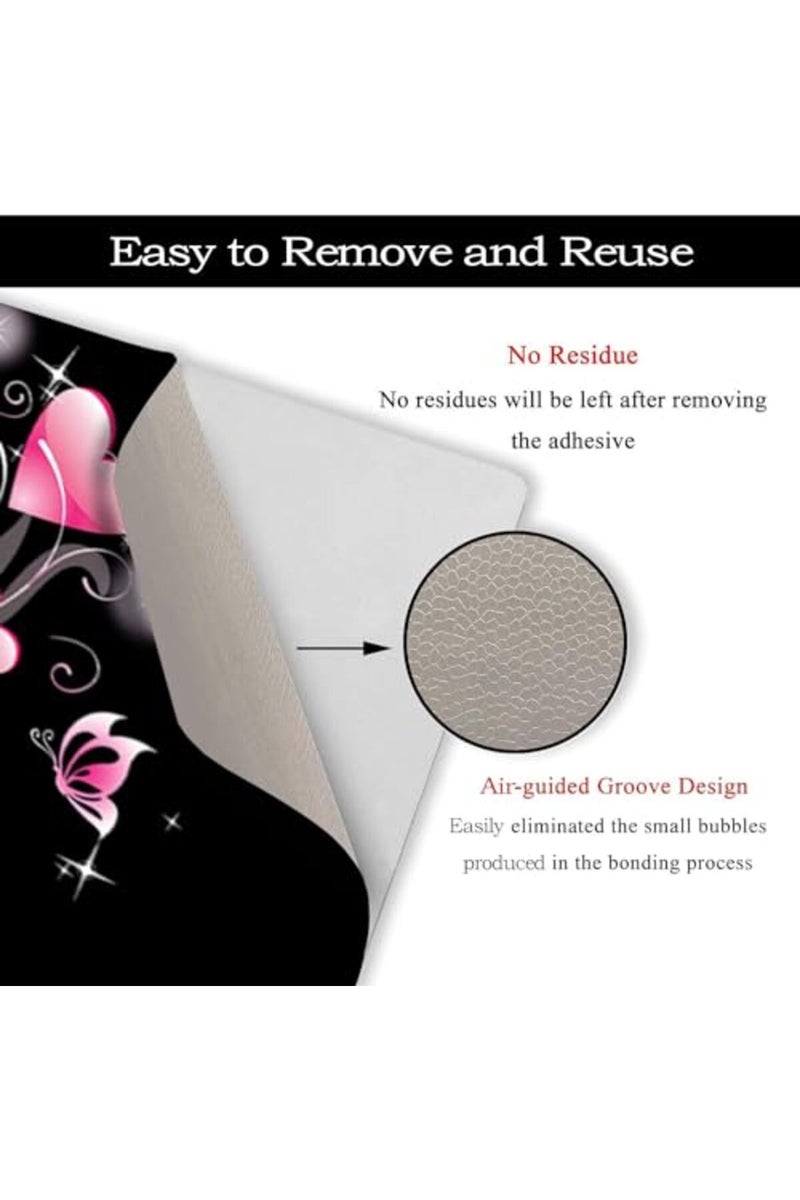 BPA® Laptop Skin Sticker Decal,12" 13" 13.3" 14" 15" 15.4" 15.6 inch Laptop Vinyl Skin Sticker Cover Art Protector Notebook PC (Free 2 Wrist Pad Included), Decorative Waterproof Removable, Pink Hearts - Image 3