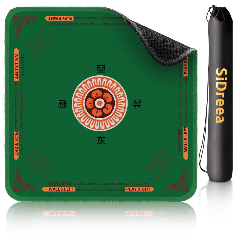 SiDreea Mahjong Mat 324324 Inch Noise Reduction AntiSlip Mahjong Mat for Table Mahjong Table Mat for Poker Card Board Games Table Mat Tile Games Dominoes - Image 3