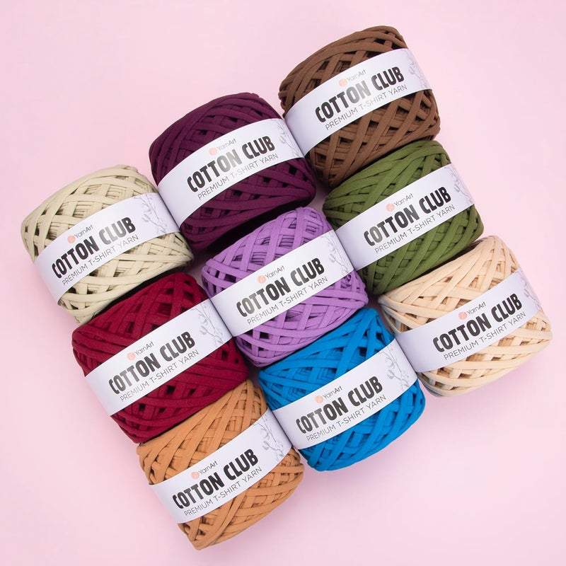 YARNART Cotton Elastic Fabric Spaghetti Premium TShirt Knitting Yarn for Bag Basket Cushion Crocheting Projects and Home Decor Super Bulky Pack of 1 7309 - Image 4