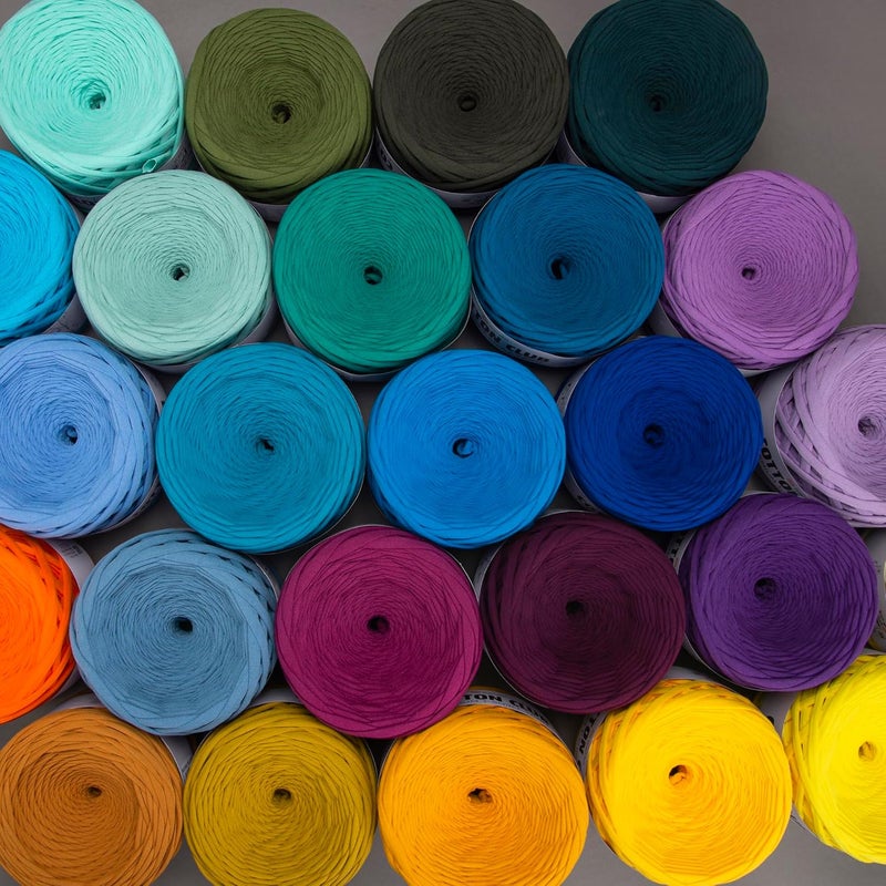 YARNART Cotton Elastic Fabric Spaghetti Premium TShirt Knitting Yarn for Bag Basket Cushion Crocheting Projects and Home Decor Super Bulky Pack of 1 7309 - Image 3