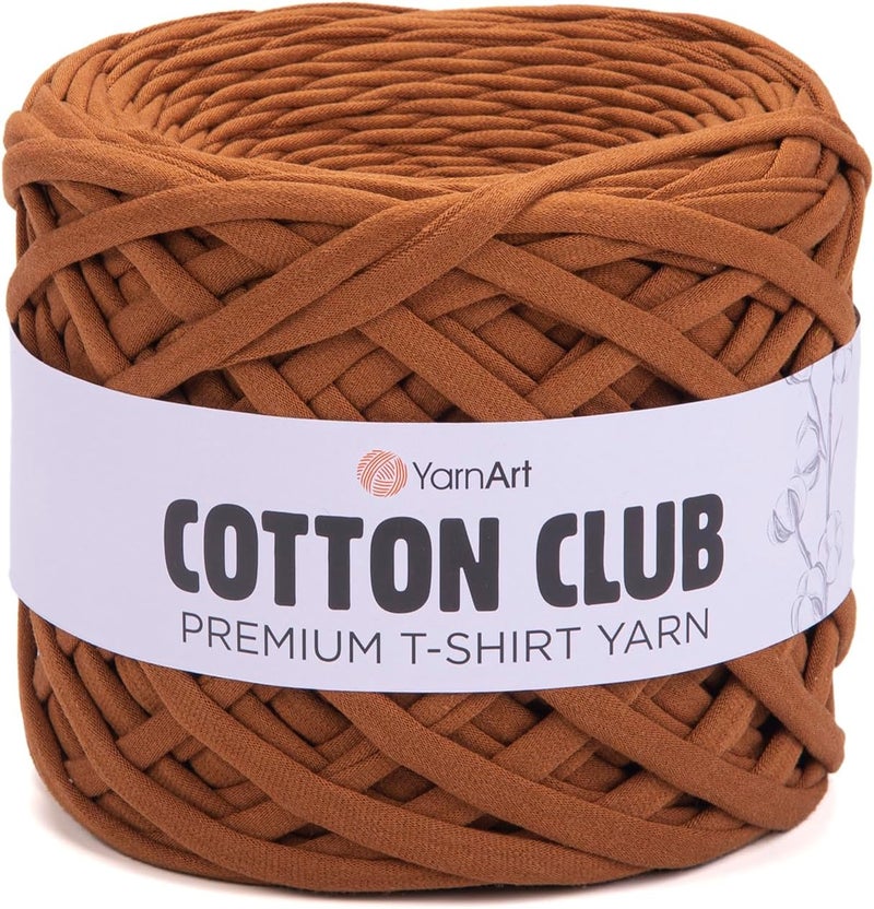 YARNART Cotton Elastic Fabric Spaghetti Premium TShirt Knitting Yarn for Bag Basket Cushion Crocheting Projects and Home Decor Super Bulky Pack of 1 7309 - Image 1