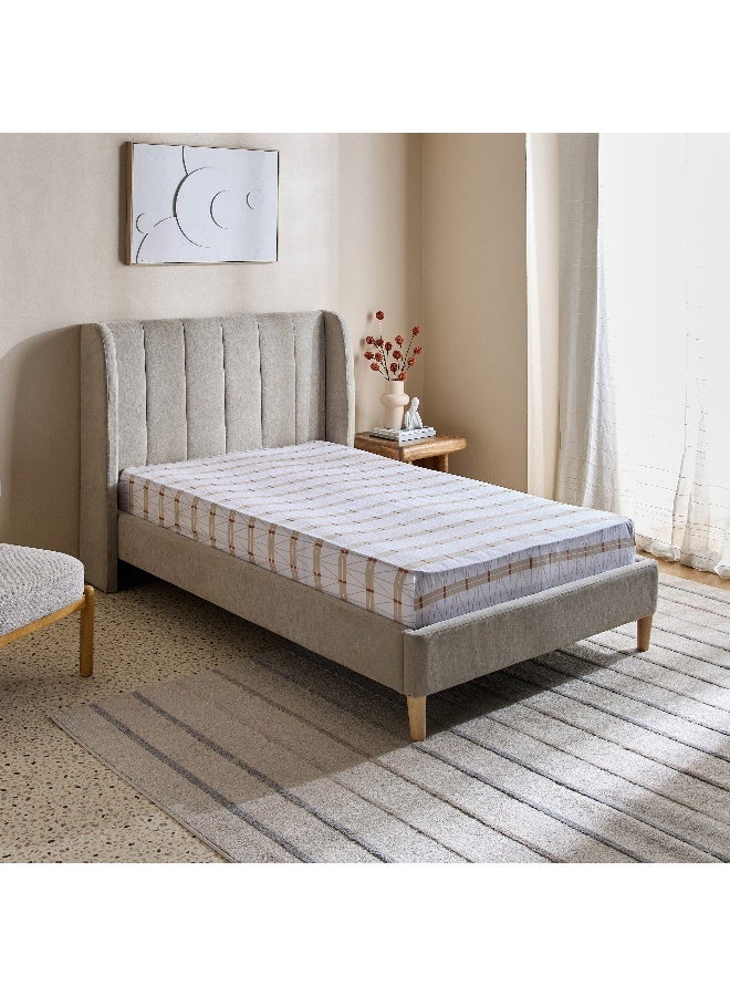 Home Box Malta Lattice Printed Cotton Twin Fitted Sheet - 120x200+33 cm - Image 2