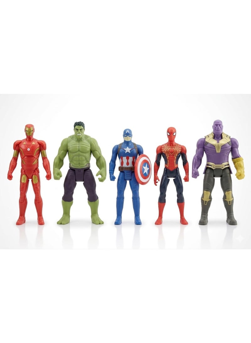 MARVEL Superhero Action Figures Set of 5 ? Poseable Battle Hero Toy Figures with Accessories | Collectible Villain & Hero Characters Playset | Best Birthday Gift for Boys Girls Kids Age 4+ Years - Image 4