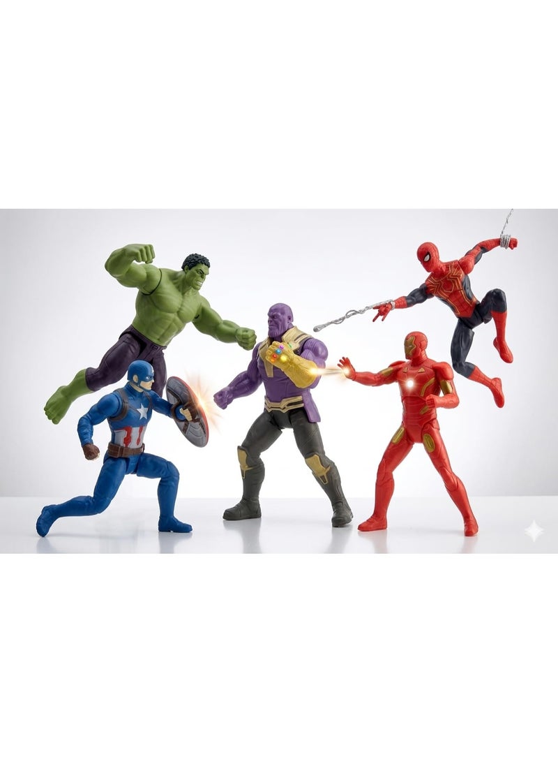 MARVEL Superhero Action Figures Set of 5 ? Poseable Battle Hero Toy Figures with Accessories | Collectible Villain & Hero Characters Playset | Best Birthday Gift for Boys Girls Kids Age 4+ Years - Image 5